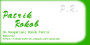 patrik rokob business card